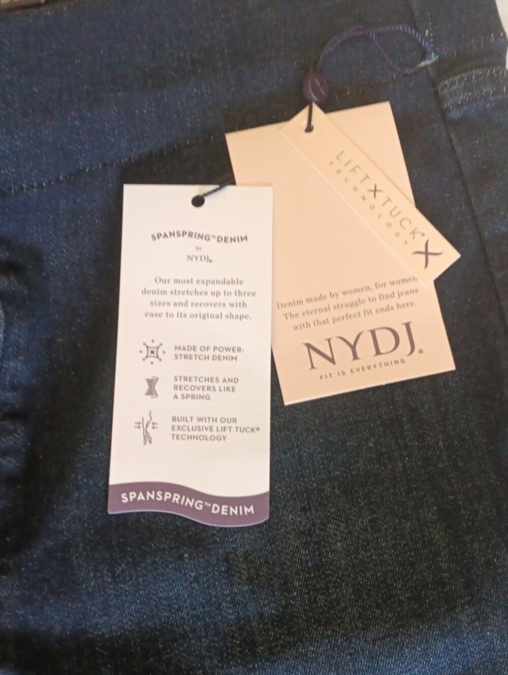 NWT,NYDJ Women's Boot Cut Jeans - Dark Indigo Blue.2-4 Petite - Picture 4 of 8